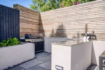 Outdoor kitchen and entertaining area